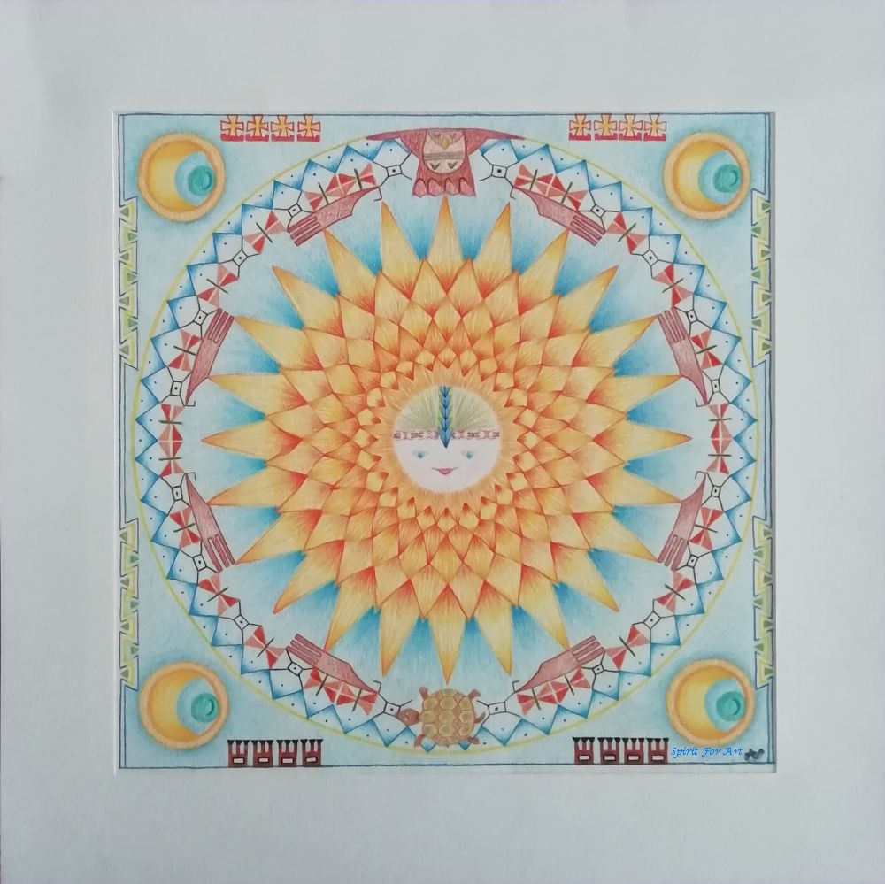 "Indiaanse zonnemandala"